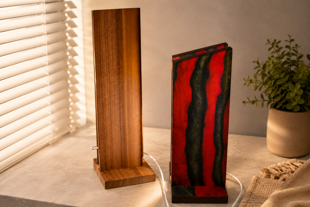 Holzleuchten und Wohnaccessoires von Holzdingsbums