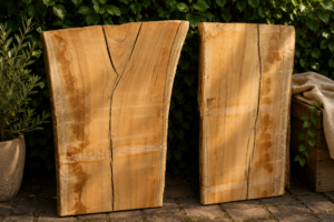 Holzbohlen und Maserung